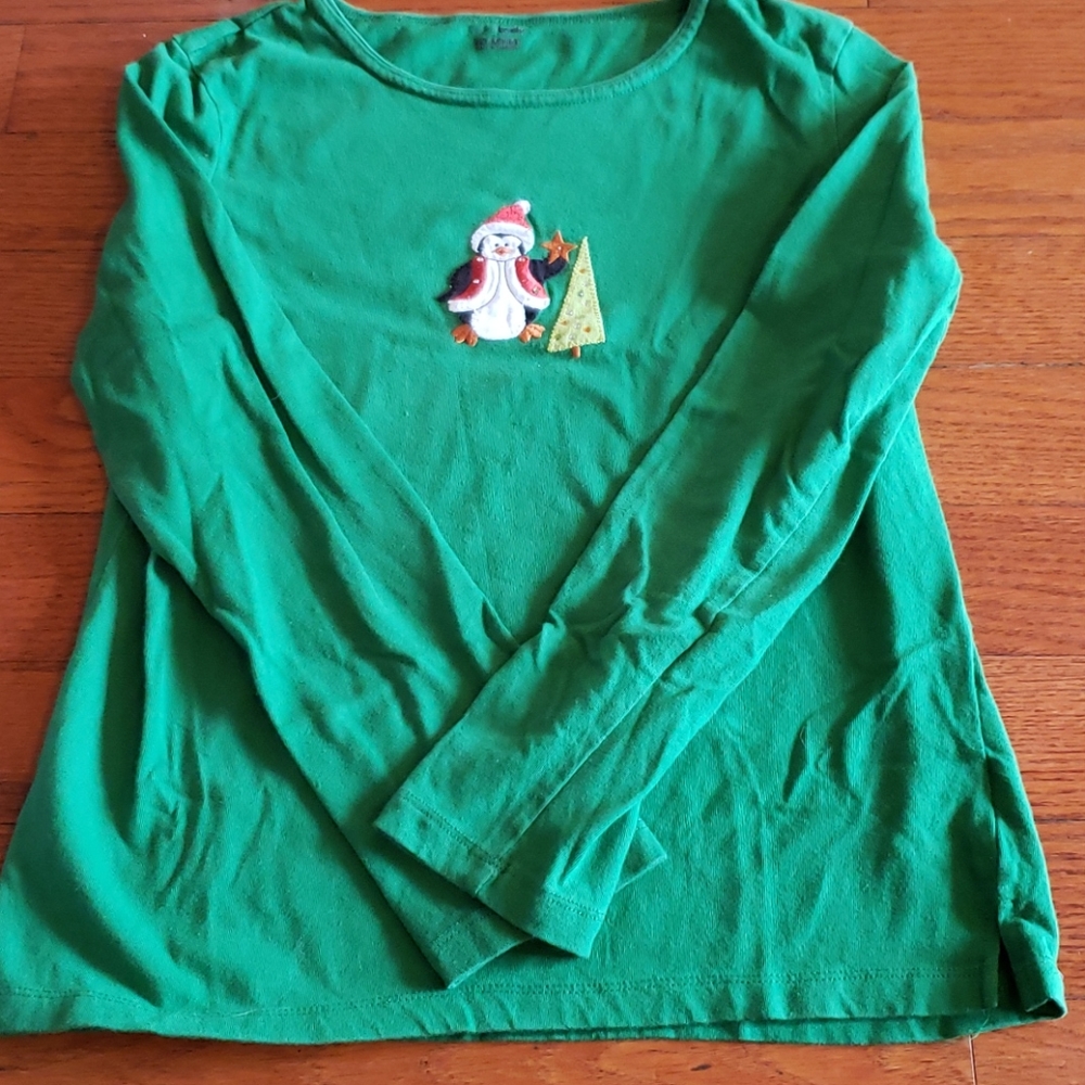 Penguin +tree Christmas long sleeve